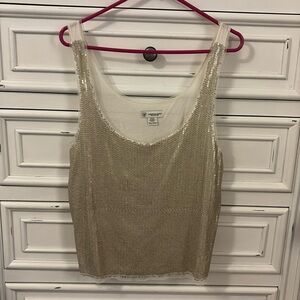 Sequined tank top